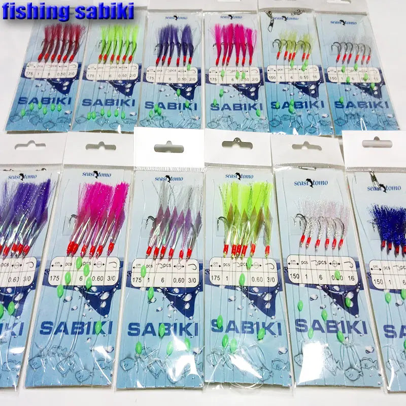 Sabiki Sea Fishing Rigs 2020 | 6pcs with Skin Baits - Select Your Preferred Color