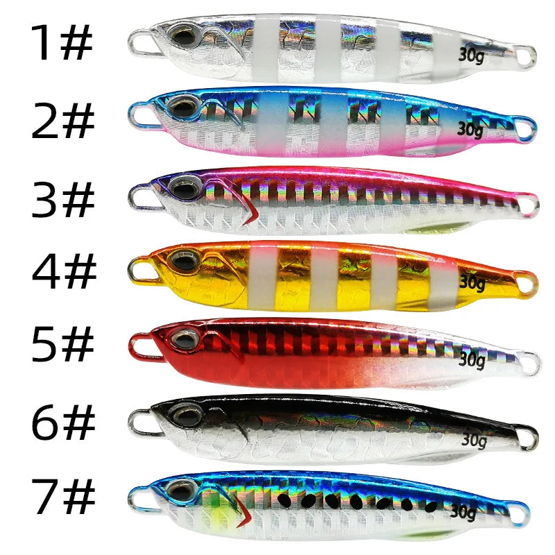 Metal Cast Jig Spoon 10/15/20/30/40/50g Shore Casting Jigging Fish Sea Bass Fishing Lure Artificial Bait Tackle