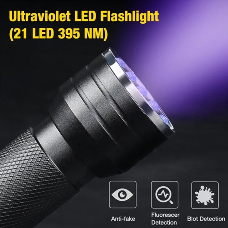 21 LED UV Ultraviolet Flashlight