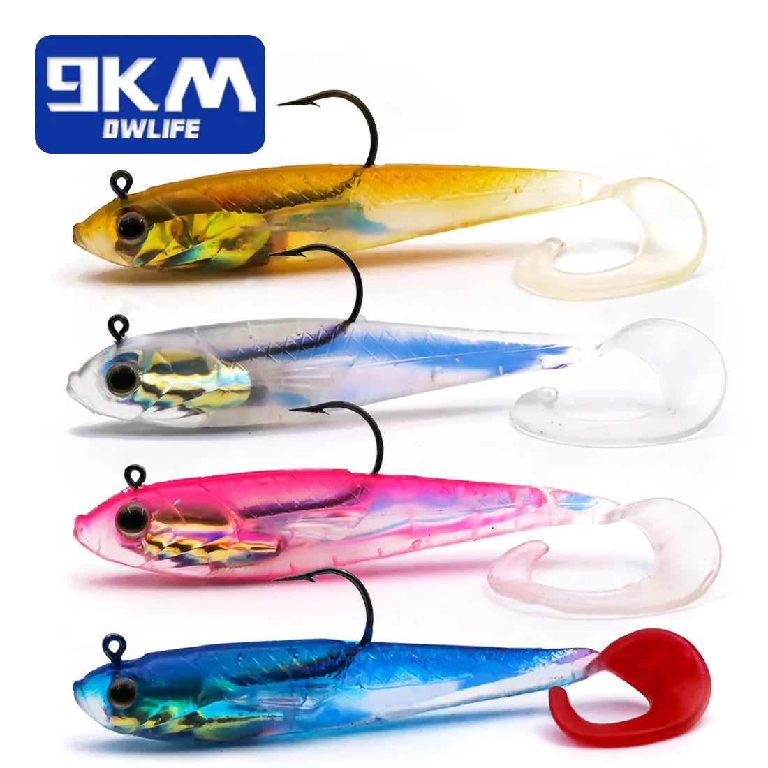 Paddle Tail Swimbaits (3pcs) - Soft Plastic Lead Head Bait