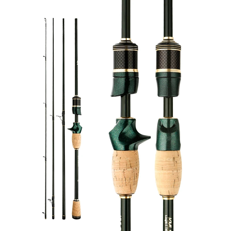 Spinning Casting Rod - 1.8m/2.1m/2.4m Carbon Fishing Rod for Travel