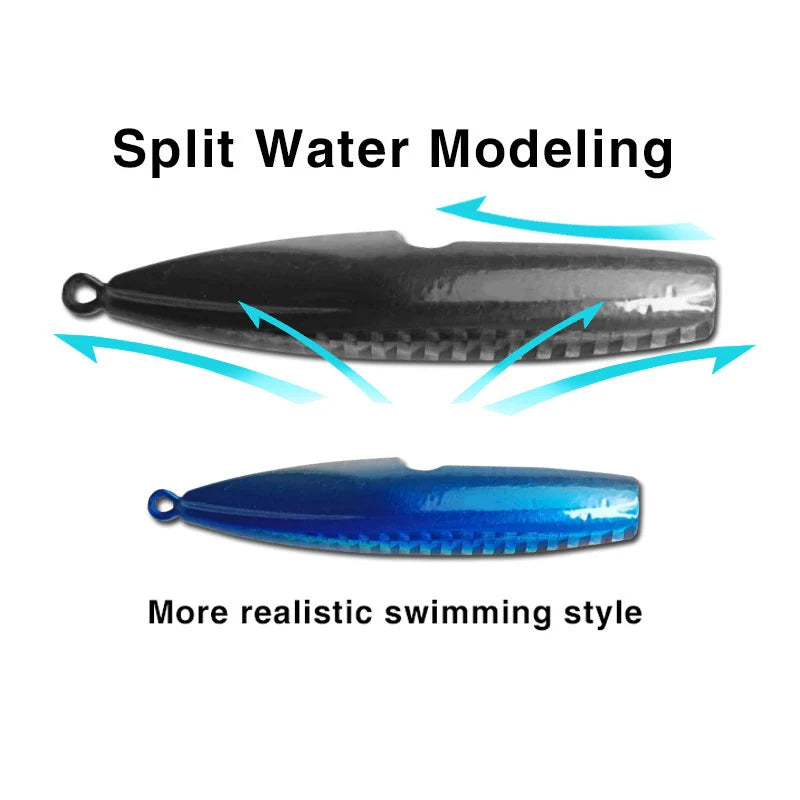 120g Slow Sinking Fishing Jig - Soft Squid Rubber Skirts for Targeting Bottom Dwellers