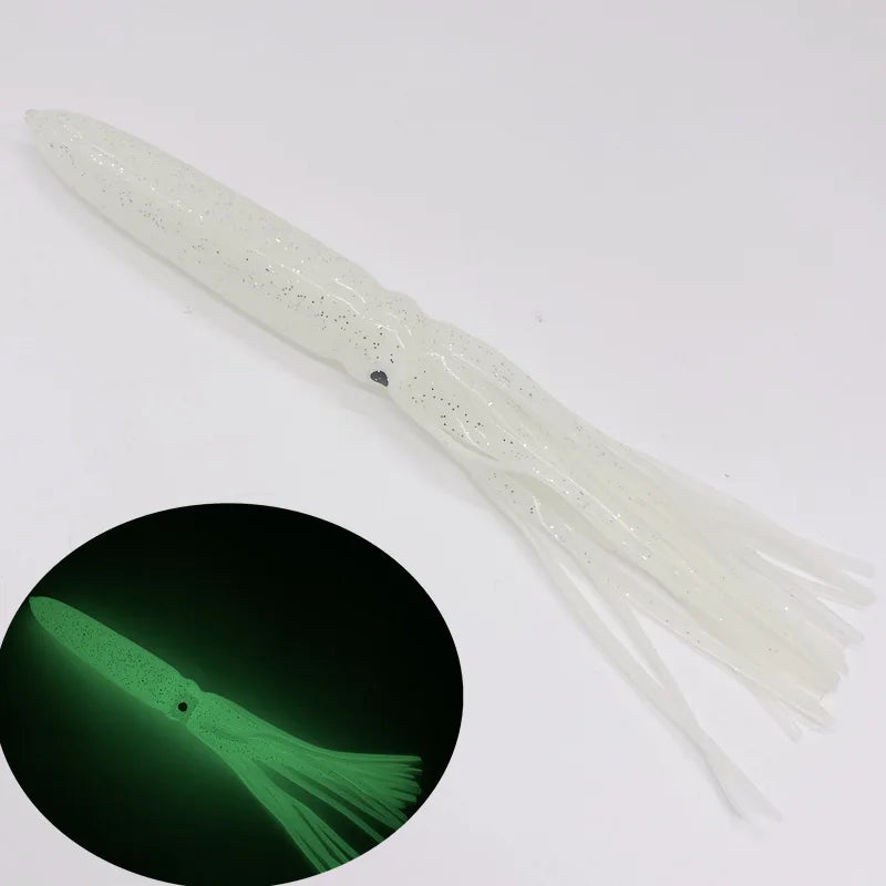 Luminous Squid Skirts - 5Pcs 22CM/8g Artificial Jigs for Tuna, Pelagic & Deep Dropping