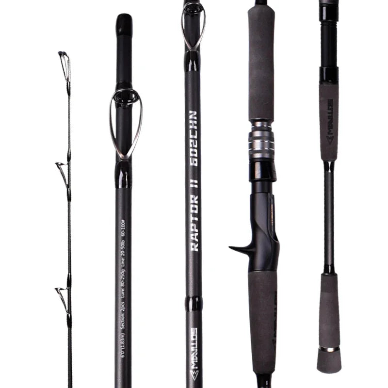 Mavllos RaptorII Carbon Jigging Rod, Lure 80-250g , Line 20-50LB Fast Saltwater Fishing Spinning Casting Rod
