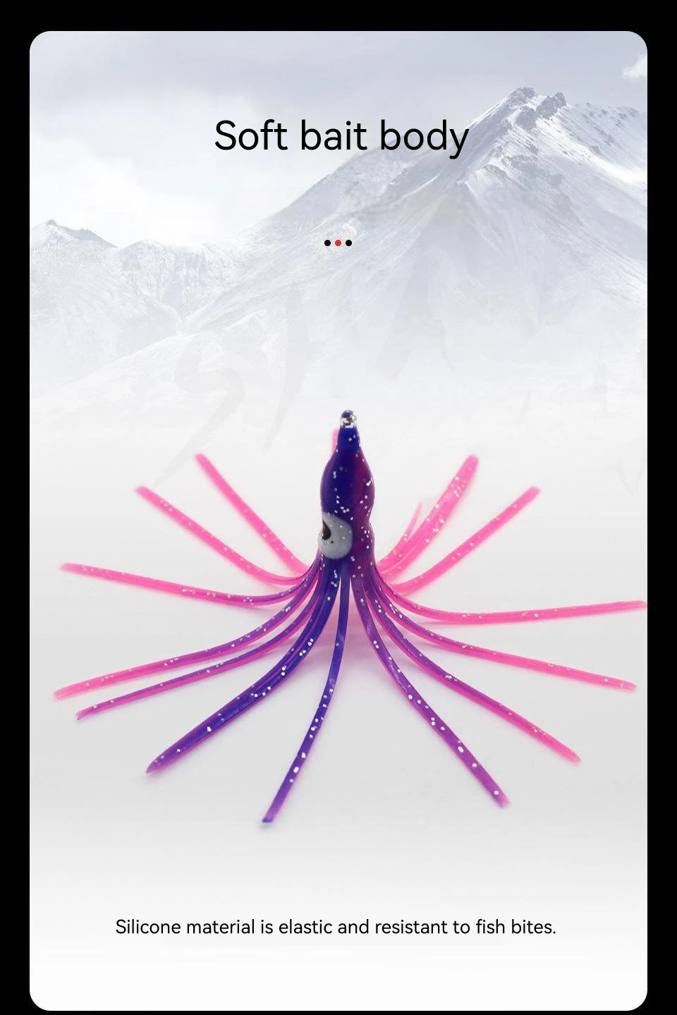 PRO BEROS 5Pcs Soft Luminous Octopus Skirts Lure 5-12cm Silicone Tuna Trolling Skirted Squid Jigging Sea Fishing Glow Bait