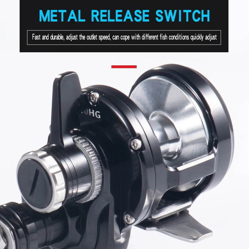 Ocea Jigging Reel 1500HG/1501HG Slow Jigging Reel Overhead Level Drag Ocean Boat Reel