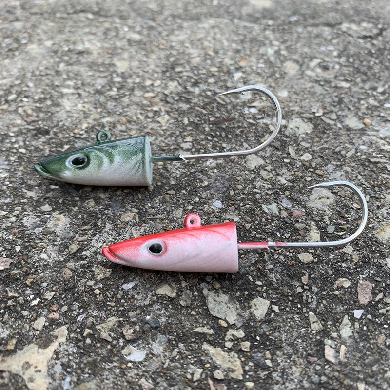 Realistic Jig Head Hook suit Swimbait, soft plastics