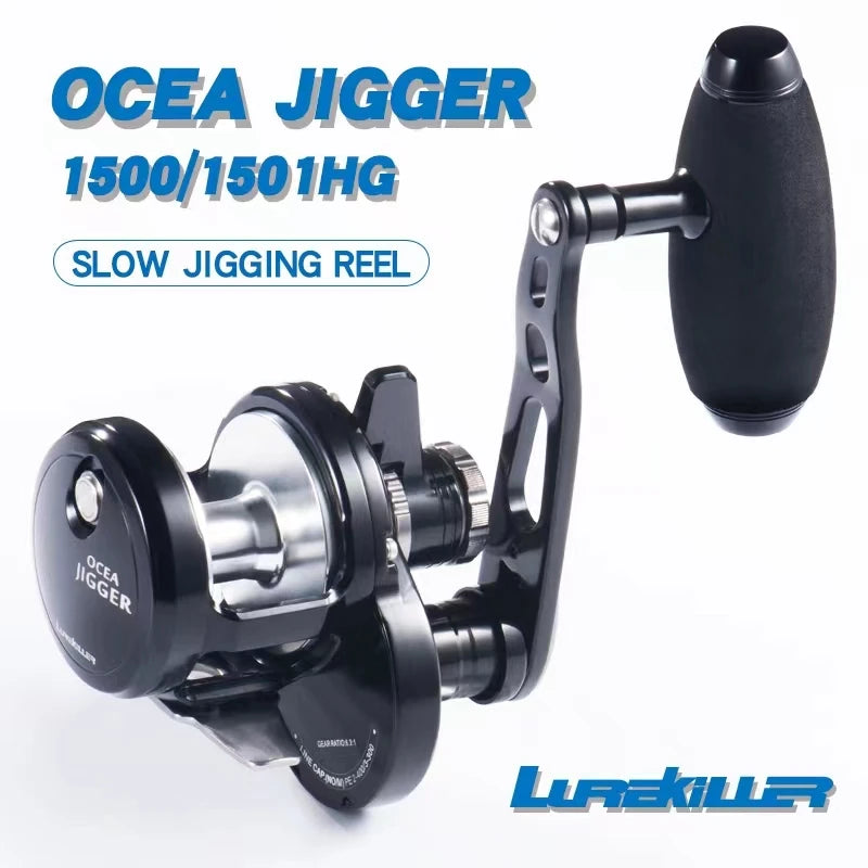 Ocea Jigging Reel 1500HG/1501HG Slow Jigging Reel Overhead Level Drag Ocean Boat Reel