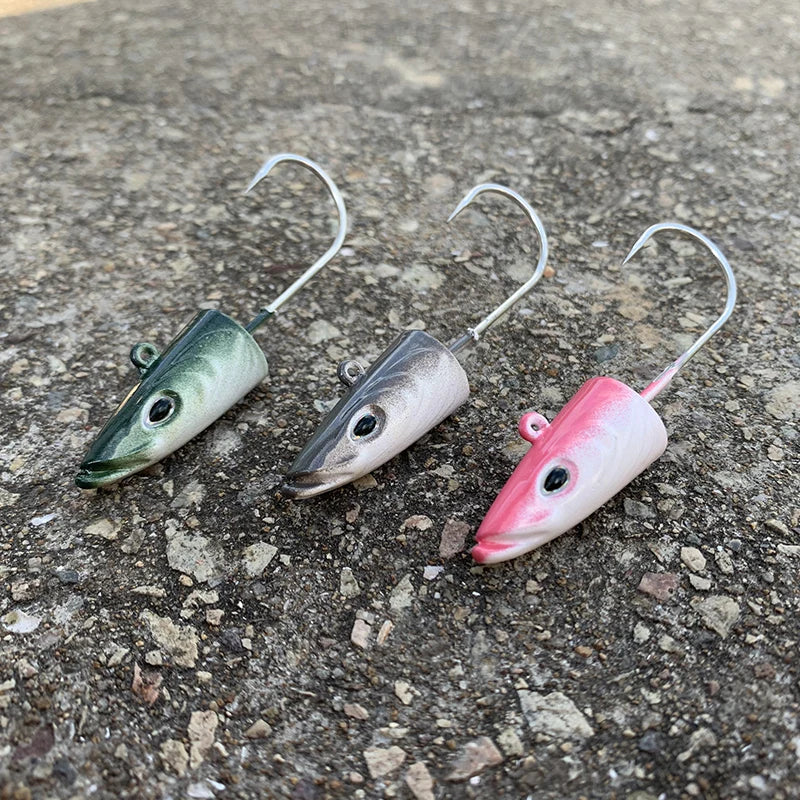 Realistic Jig Head Hook suit Swimbait, soft plastics
