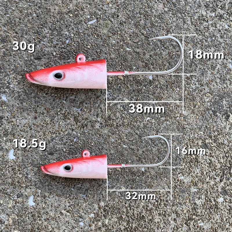 Realistic Jig Head Hook suit Swimbait, soft plastics