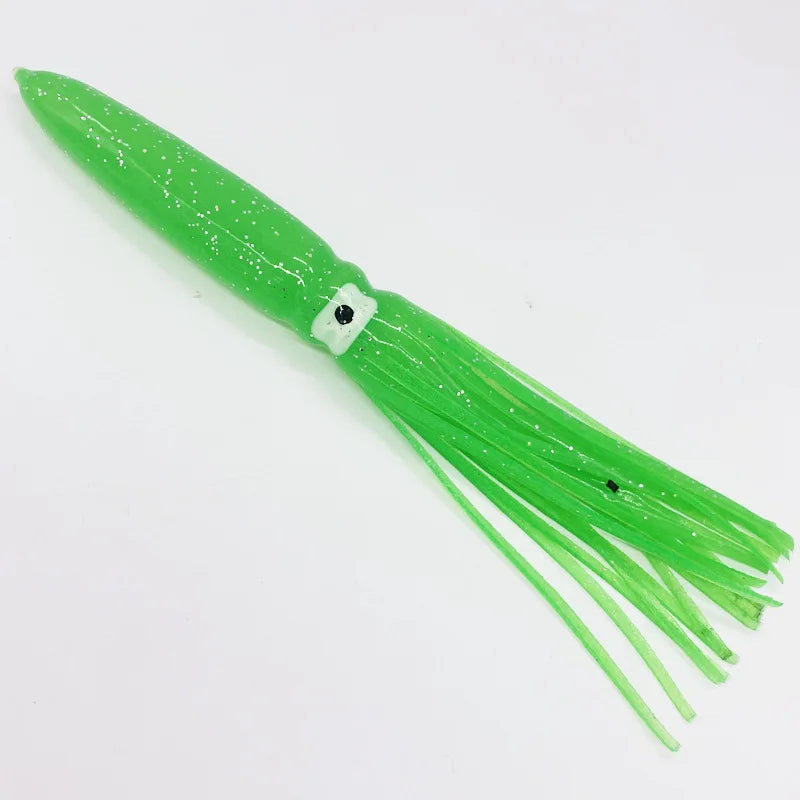 Luminous Squid Skirts - 5Pcs 22CM/8g Artificial Jigs for Tuna, Pelagic & Deep Dropping