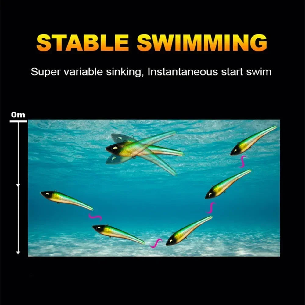 137mm 75g Sinking VIB Lure | Artificial Stick Bait for Saltwater Fishing