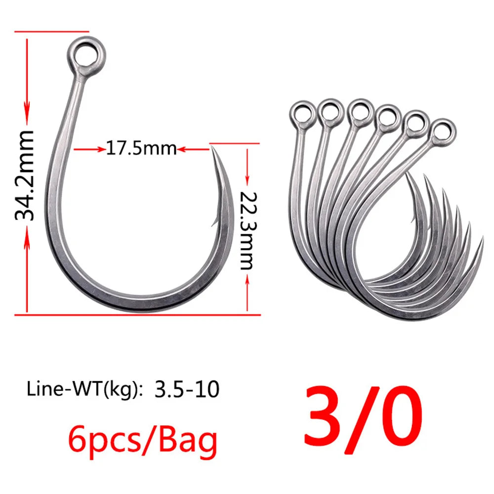 BKK 8091 Iron Plate Sea Fishing Accessorie For Carp Fishing Accessories Hooks Anti-Seawater Jigging Assist Hook Size 1-13/0