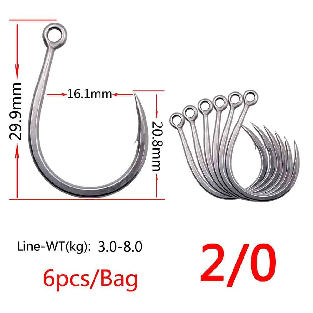 BKK 8091 Iron Plate Sea Fishing Accessorie For Carp Fishing Accessories Hooks Anti-Seawater Jigging Assist Hook Size 1-13/0