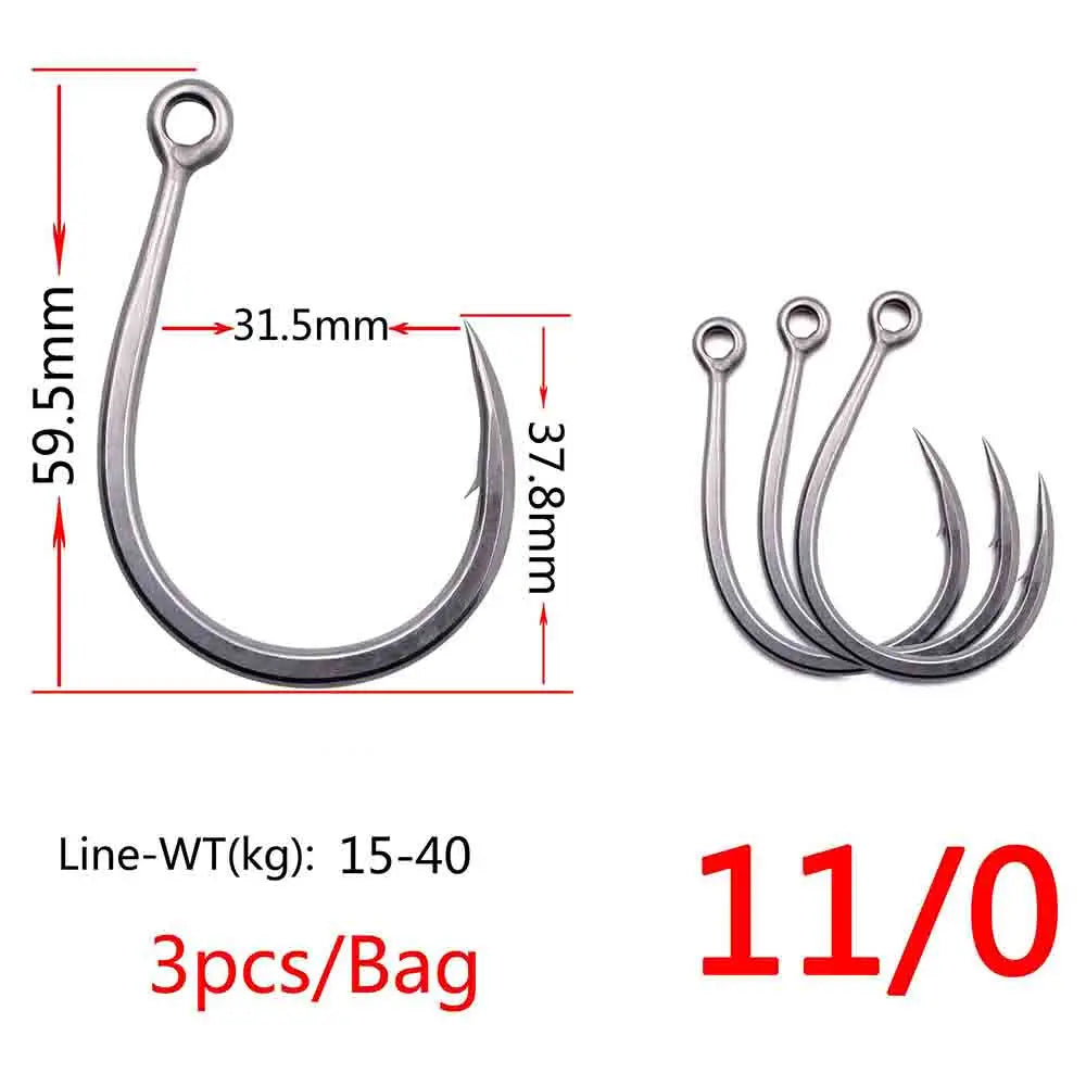 BKK 8091 Iron Plate Sea Fishing Accessorie For Carp Fishing Accessories Hooks Anti-Seawater Jigging Assist Hook Size 1-13/0