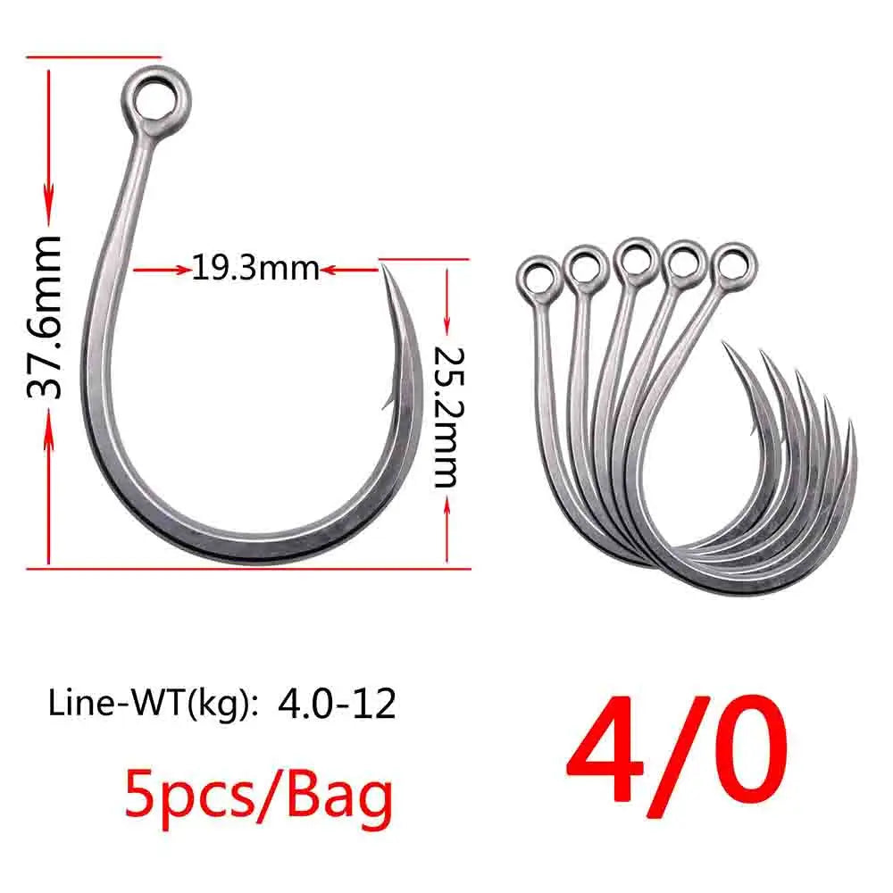 BKK 8091 Iron Plate Sea Fishing Accessorie For Carp Fishing Accessories Hooks Anti-Seawater Jigging Assist Hook Size 1-13/0