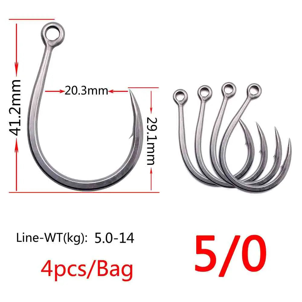 BKK 8091 Iron Plate Sea Fishing Accessorie For Carp Fishing Accessories Hooks Anti-Seawater Jigging Assist Hook Size 1-13/0