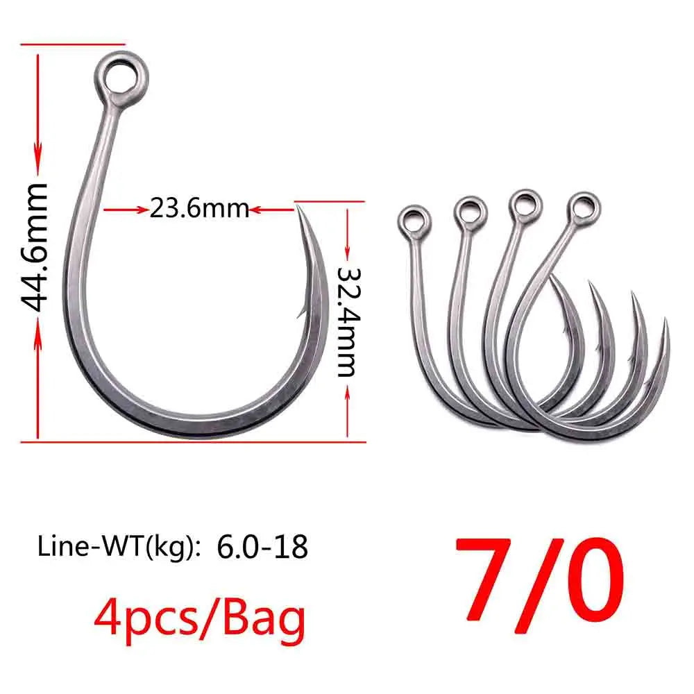 BKK 8091 Iron Plate Sea Fishing Accessorie For Carp Fishing Accessories Hooks Anti-Seawater Jigging Assist Hook Size 1-13/0