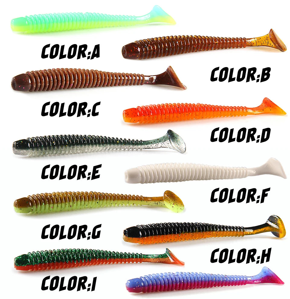 10 x Jerk Shad Fishing Lure Soft 80mm Plastic Baits Swimbait