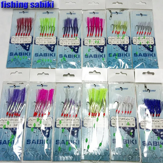 Sabiki Sea Fishing Rigs 2020 | 6pcs with Skin Baits - Select Your Preferred Color