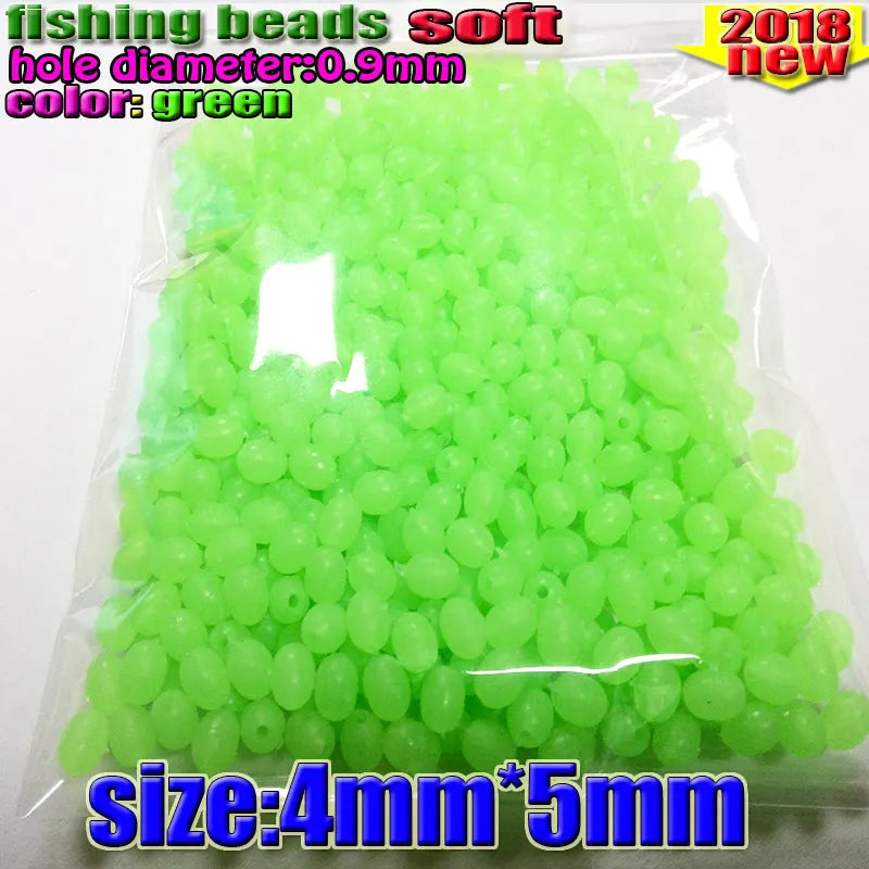 fishing plastic luminous fishing beads glow in the dark 2*3 3*4----12*16mm more size choose