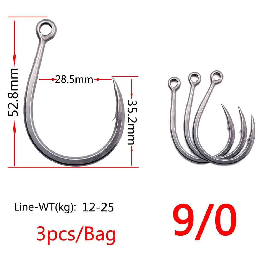 BKK 8091 Iron Plate Sea Fishing Accessorie For Carp Fishing Accessories Hooks Anti-Seawater Jigging Assist Hook Size 1-13/0