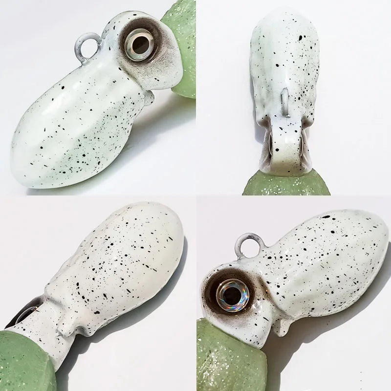 Octo Jig Lure 100g150g200g250g300g350g400g Copper Head Octopus Squid Skirt