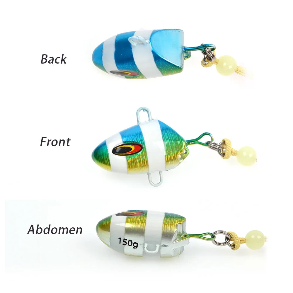 Bottom meat Jig Lure 200g Kabura Fish Head Squid Assist Hooks Metal Jig Sinking Inchiku Trolling Fishing Lure