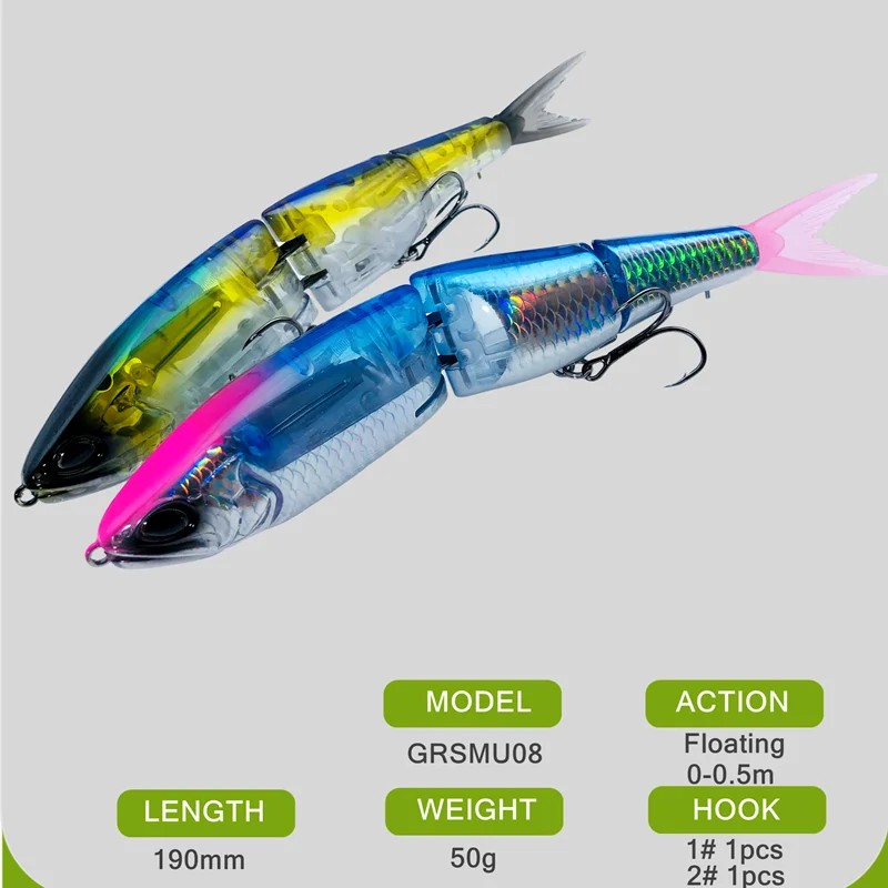 190mm Flash Blade Swimbaits - Premium Hard Body Fishing Lures for Bass & Pike