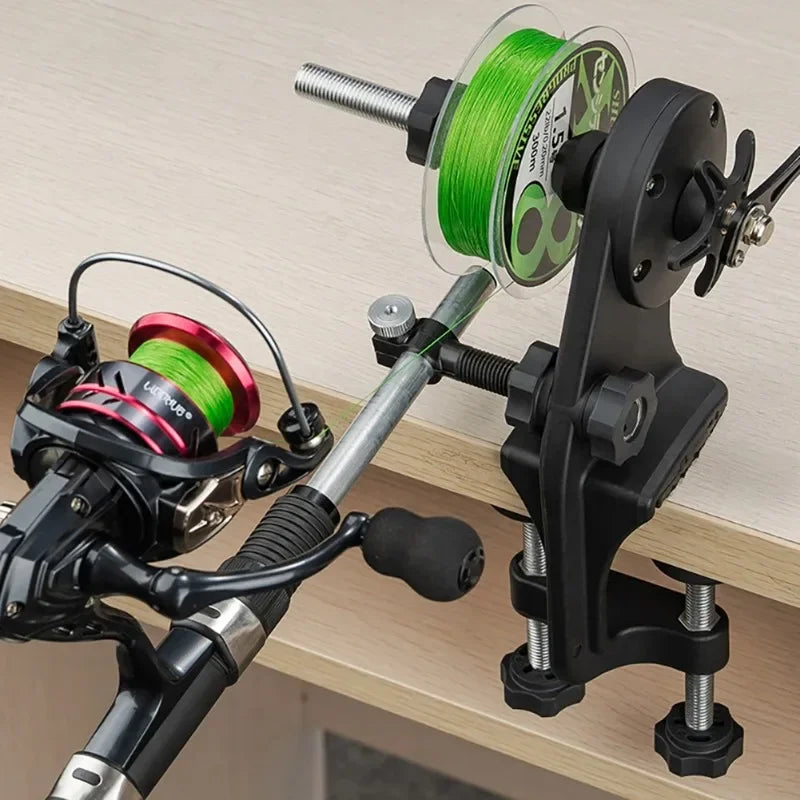 Fishing Reel Spooling Device Fishing Line Fishing Tool Capable Winding Single Reel Multiple Multifunctional Rotating Casting Rod Holder