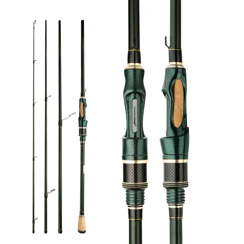 Spinning Casting Rod - 1.8m/2.1m/2.4m Carbon Fishing Rod for Travel