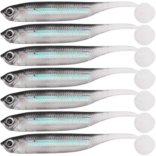 10Pcs Swimbait Soft Plastic Fishing Lures Paddle Tail