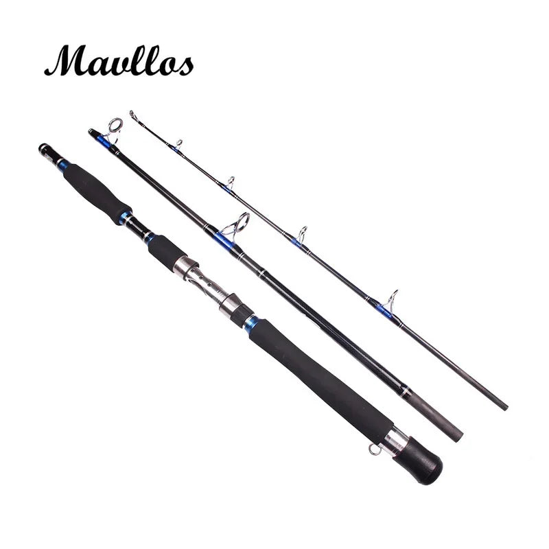 Mavllos Storm Tuna Fishing Jigging Rod MH 3 Section Carbon Tip  1.8M 2.1M Lure 70-250g 20-50LB Saltwater Fishing Spinning Rod