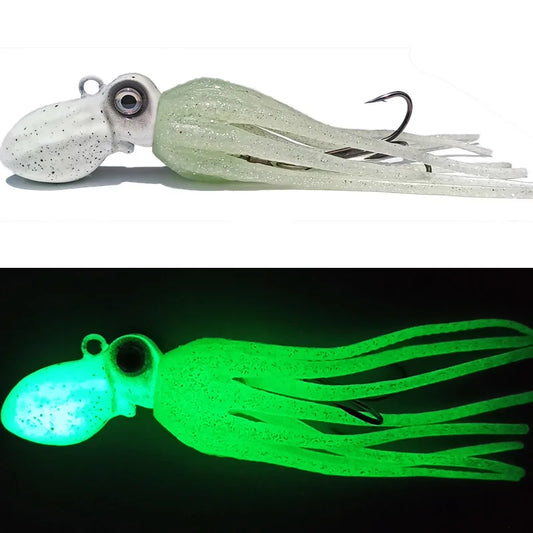 Octo Jig Lure 100g150g200g250g300g350g400g Copper Head Octopus Squid Skirt