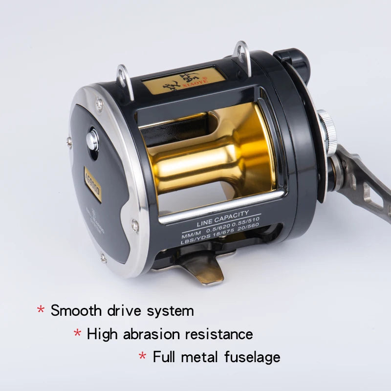 Game Reel Trolling Reel TG9000 24KGS drag 8BB Carbon washers 3.4:1 0.5mm-620M Ocean Boat Fishing Reel Overhead Reel