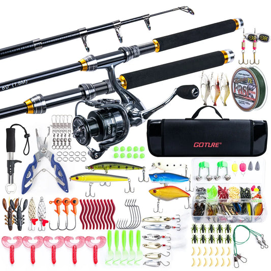 2024 Telescopic Fishing Rod Combo - 24T Carbon Fiber Suit with Reel Kit (1.8m & 2.4m)