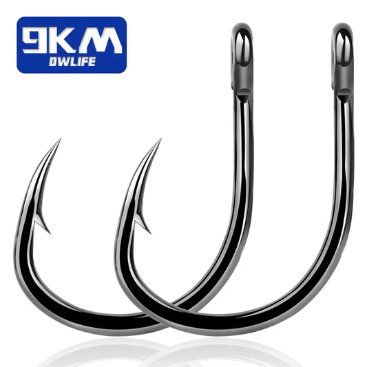 Fishing Live Bait Hooks 25~100Pcs Circle Hook Saltwater Fishing Hooks High Carbon Steel Non-offset Assist Hooks Bass Tuna Marlin