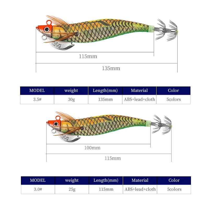 SQUID Jig 30g/25g Japan Jig Head - Squid, Octopus Lure