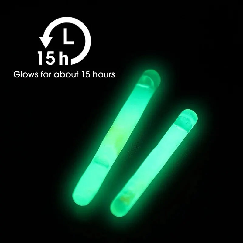 50PCS Fluorescent Lightstick Light 2.2-4.5mm Fishing Float Rod Lights Dark Glow Stick Useful Fishing Tackle Accessory