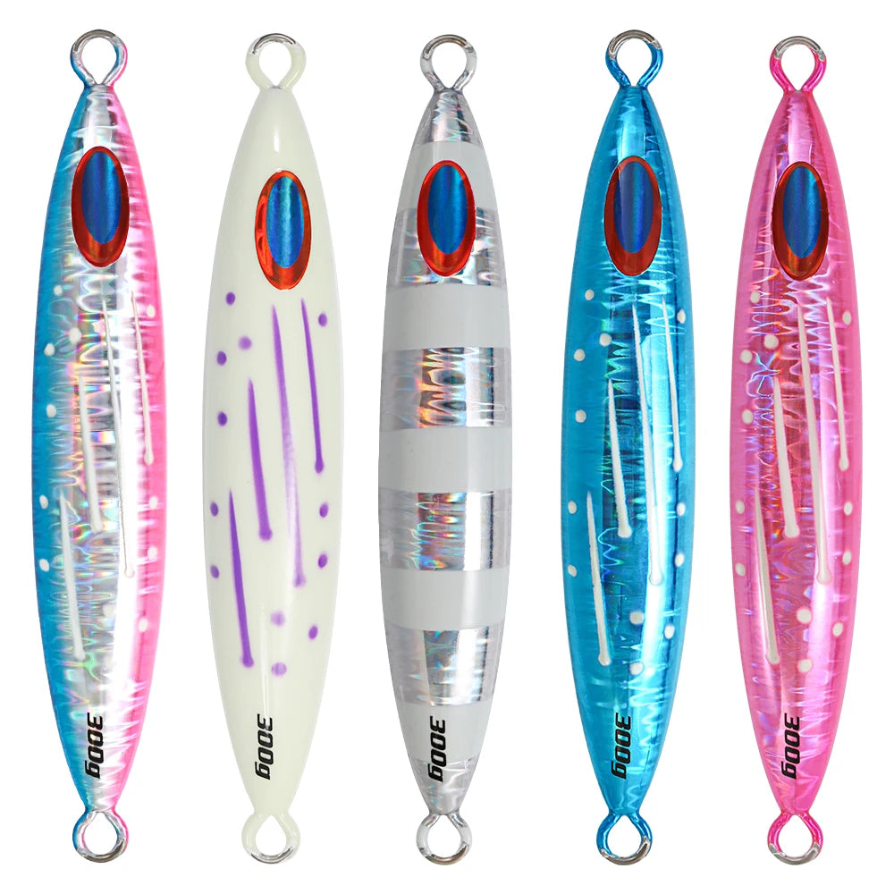 JIGGINGPRO 300g 400g Slow Jig Deep Sea Fishing Lure Metal Jig Saltwater Slow Fall Bait