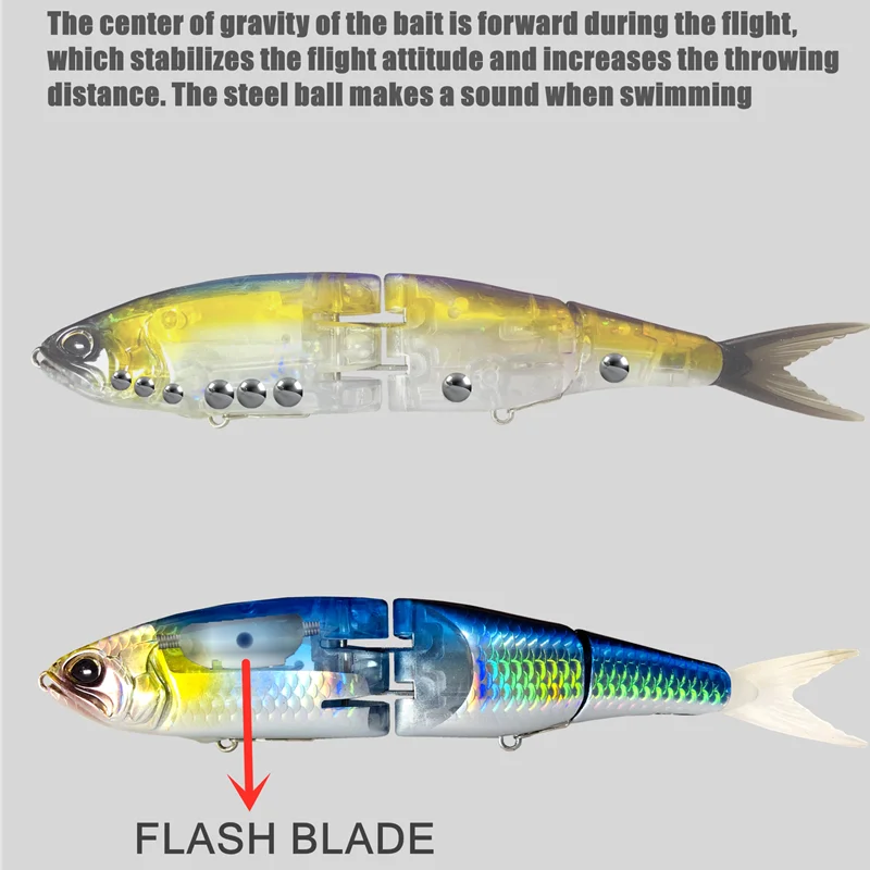 190mm Flash Blade Swimbaits - Premium Hard Body Fishing Lures for Bass & Pike