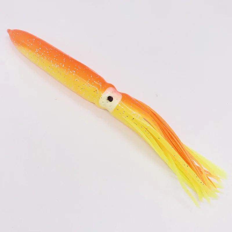 Luminous Squid Skirts - 5Pcs 22CM/8g Artificial Jigs for Tuna, Pelagic & Deep Dropping